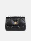 TORY BURCH 'KIRA' DOUBLE STRAP BLACK LEATHER BAG