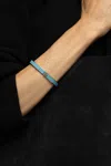 Tory Burch Kira Logo-plaque Bracelet In Lanai Blue
