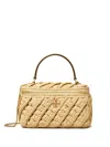 Tory Burch Kira Crochet Raffia Vanity Case