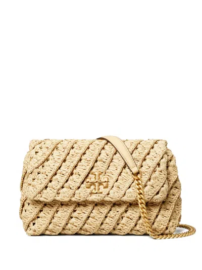TORY BURCH KIRA BRAIDED STRAW SHOULDER BAG