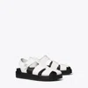 Tory Burch Kira Leather Sport Fisherman Sandals In White