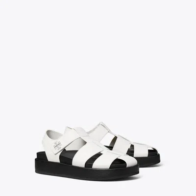 Tory Burch Kira Burch Fisherman Sandal In White