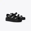 Tory Burch Kira Slingback Platform Sport Sandal In Black
