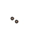 Tory Burch 'kira' Button Earrings In Black
