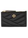 Tory Burch Kira Chevron Card Holder In Black