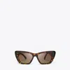 Tory Burch Kira Cat-eye Sunglasses In Dark Tortoise/brown Polar