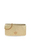 Tory Burch Kira Chain Clutch Bag In Gold