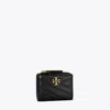 Tory Burch Kira Chevron Bi-fold Wallet In Black