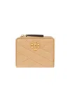 Tory Burch Kira Chevron Bi-fold Wallet In Nude