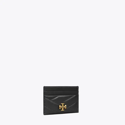 Tory Burch Kira Chevron Card Case In Black