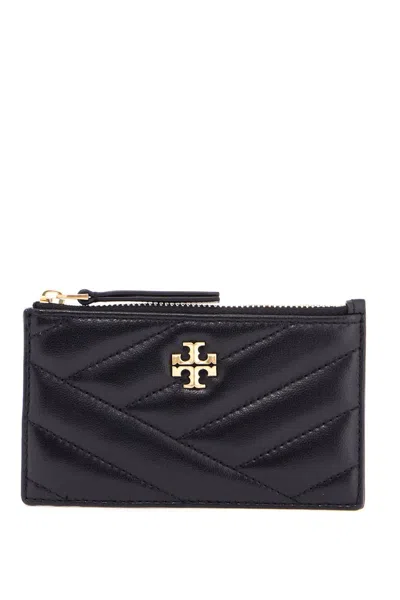 Tory Burch Kira Chevron Card Holder In Black