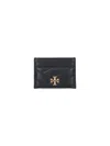 Tory Burch Kira Card Holder In Soft Chevron Matelass In Black  