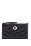 Tory Burch Kira Chevron Card Holder In Brown