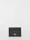 Tory Burch Kira Card Holder In Soft Chevron Matelass In Black