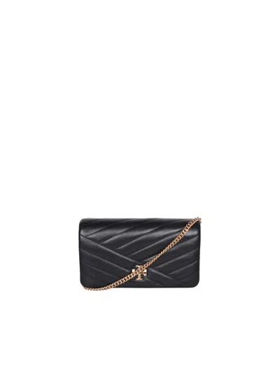 Tory Burch Kira Chevron Chain Wallet In Black