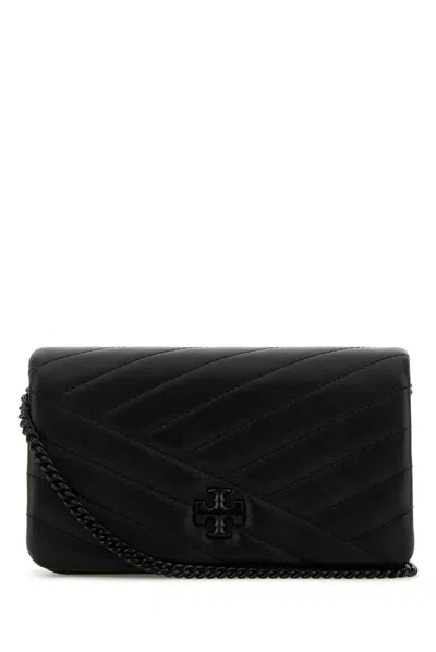 Tory Burch Kira Chevron Chain Wallet In Black