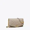 Tory Burch Kira Chevron Clutch In Gray