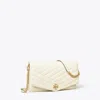 Tory Burch Kira Chevron Clutch In White