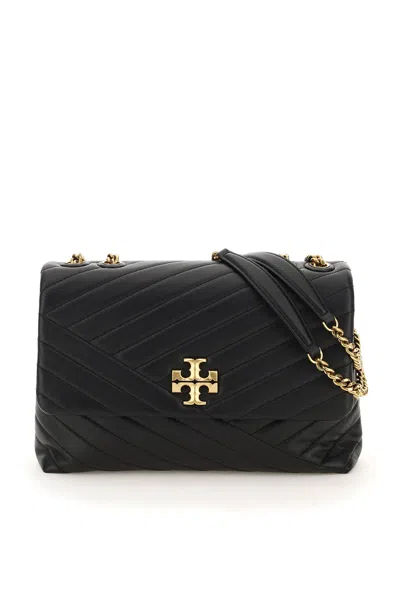 Tory Burch Kira Chevron Convertible Shoulder Bag In Black