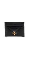 Tory Burch Kira Chevron Diamond Quilt Card Case Black