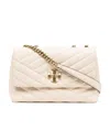 Tory Burch Kira Chevron-leather Shoulder Bag In White