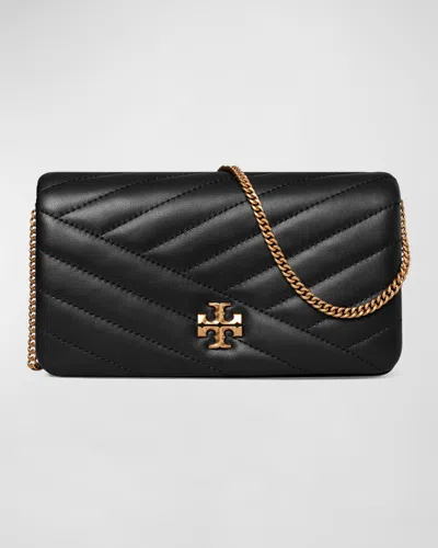 TORY BURCH KIRA CHEVRON LEATHER WALLET ON CHAIN