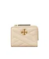 Tory Burch Kira Chevron Quilted Leather Bifold Wallet In Nude