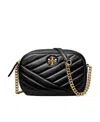 Tory Burch Kira Chevron-quilted Crossbody Bag In Black