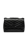 Tory Burch Kira Mini Diamond Quilted Crossbody In Black