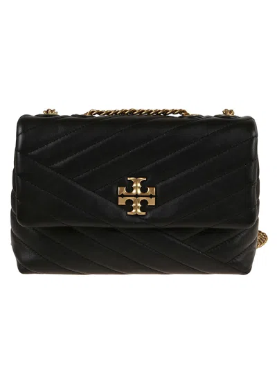 Tory Burch Kira Chevron Small Convertible Shoulder Bag In Black