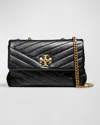 Tory Burch Kira Chevron Small Covertible Shoulder Bag In Black