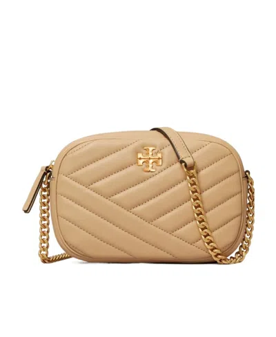 Tory Burch Kira Chevron-stitch Leather Crossbody Bag In Nude