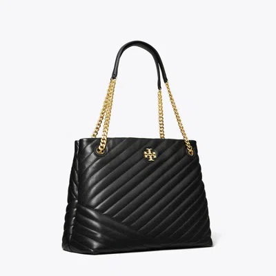 Tory Burch Kira Chevron Tote In Black