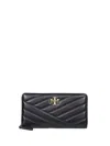 Tory Burch Kira Quilted Leather Continental Wallet In Black