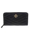 Tory Burch Kira Quilted Leather Continental Wallet In Black