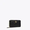 Tory Burch Kira Chevron Zip Continental Wallet In Black