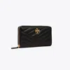Tory Burch Kira Chevron Zip Continental Wallet In Black