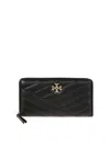 Tory Burch Kira Quilted Leather Continental Wallet In Black