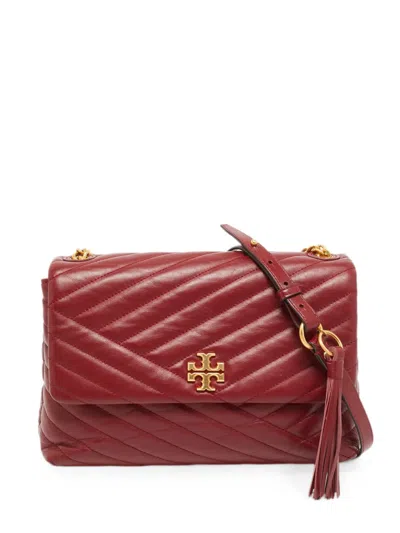 Pre-owned Tory Burch Kira Chevron-quilted Shoulder Bag In Red