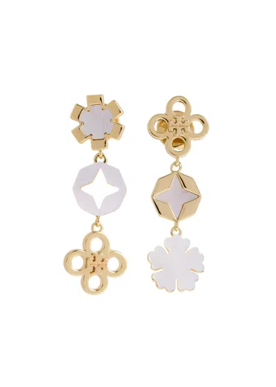 TORY BURCH TORY BURCH KIRA CLOVER 18KT GOLD-PLATED DROP EARRINGS