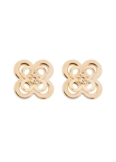 Tory Burch Kira Clover 18kt Gold-plated Stud Earrings