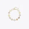Tory Burch Kira Clover Bracelet In Gold