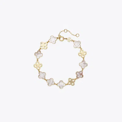 Tory Burch Kira Clover Bracelet In Gold