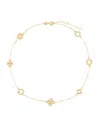 Tory Burch Kira Clover Chain Necklace In Gold