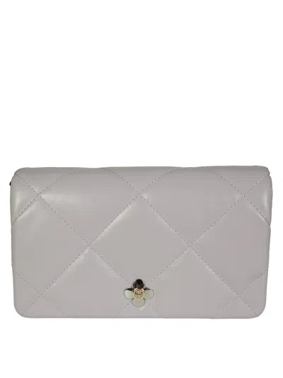 Tory Burch Kira Clover Diamond Wallet In Purple