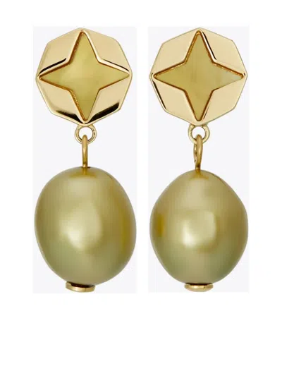 Tory Burch Kira Clover Drop Earrings In Gold