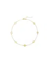 Tory Burch Kira Clover Necklace In Yellow