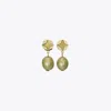 Tory Burch Kira Clover Pearl Drop Earrings In Gold
