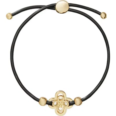 Tory Burch Kira Clover Slider Bracelet In Brown