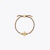Tory Burch Kira Clover Slider Bracelet In Tory Gold/new Ivory